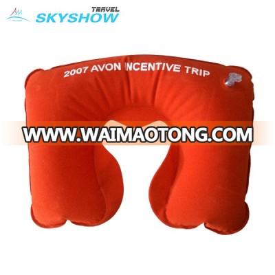 Various Color Custom Logo U Shape Travel Neck Inflatable Pillow